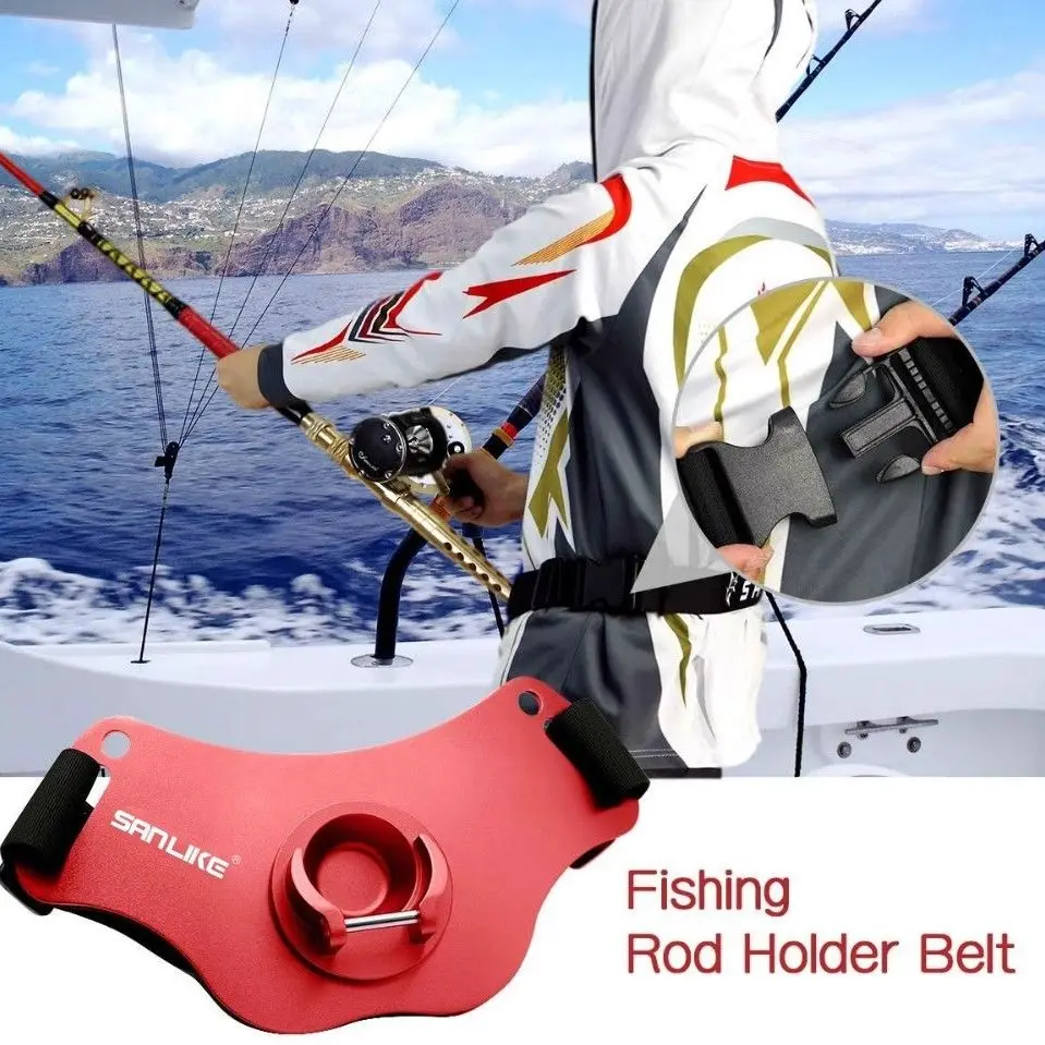 Sea Fishing Fighting Belt Rod Holder Aluminum Alloy Adjustable Fishing Pole  Waist Belt Tackle for Big Fish Top Waist Protection - AliExpress