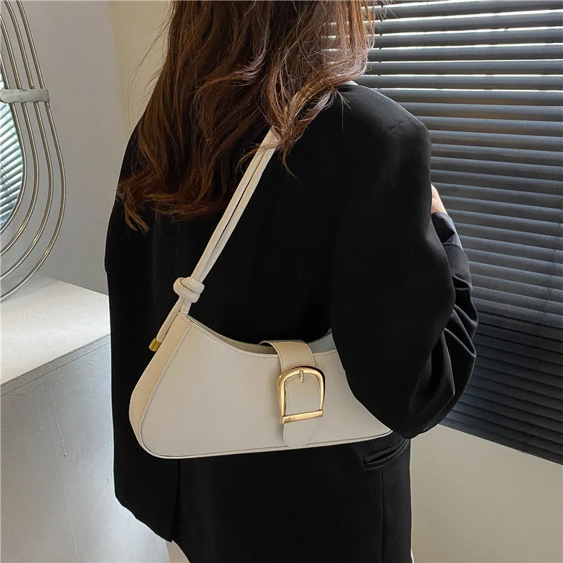 Women's Shoulder Bag Solid Color Popular Small Bag Trend Summer New Trendy Crossbody Bag Texture Shoulder Underarm Bag ﻿