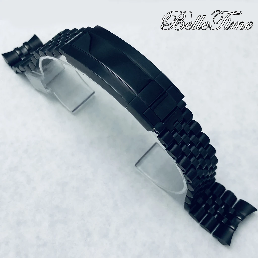 Premium 904L Stainless Steel Brushed & Polished Strap with Glide Lock Clasp, 20mm Width