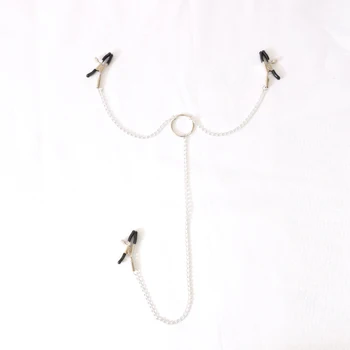 Stainless Steel Metal Chain Nipple Milk Clips Breast Clip Sex Slaves Nipple Clamps Sex Toys Butterfly Style For Couples 3