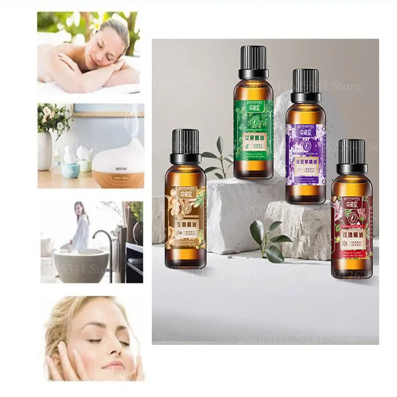 

Humidifier Aromatherapy Air Fragrance Oil Organic Natural Ginger Lavender Plant Essential Oil for Body Massage Relieve Stress