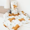 New Print Soft Baby Bath Towel Swaddle Wrap Bamboo Cotton Digital Print Muslin Swaddle Blanket For New Year Gift 5
