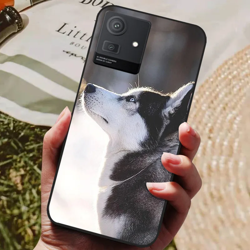 Stylish Cool Painted Black Silicone TPU Soft Phone Shell - Protective Case Cover