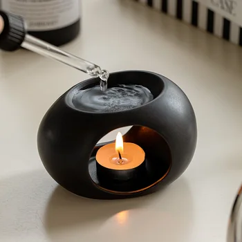 Simple Black Ceramic Oil Burner 1