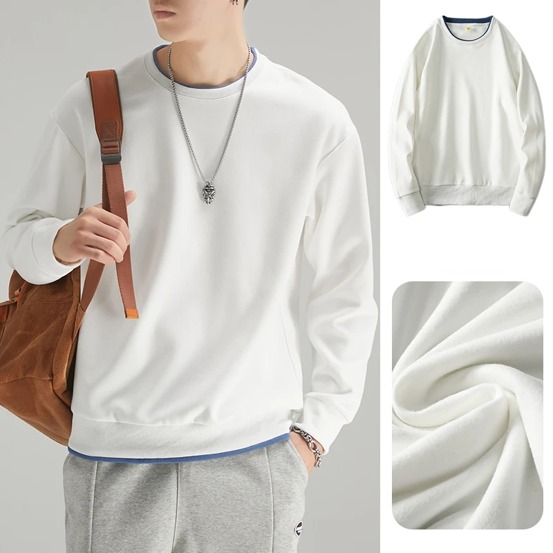

2023 Mens Sweatshirts Harajuku Style Round Neck Fashion Hoodie Men Spring Autumn Sweatshirt Multi-colors Male Clothing B164