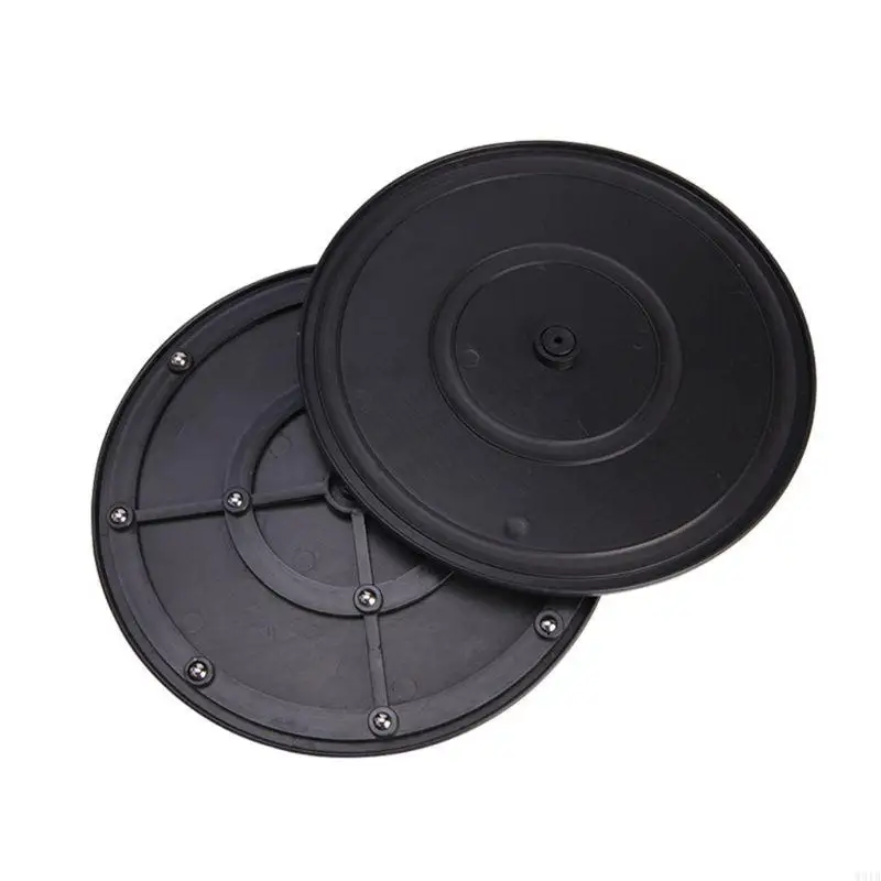 W91B Practical 8" 20cm Black Plastic Turntable Round Bonsai 360 Rotating Turntable