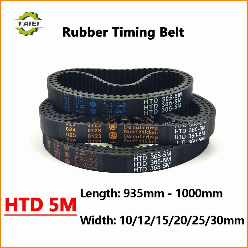 HTD 5M Rubber Synchronous Lengte 935 940 945 950 955 960 965 970 975 980 985 990 995 1000mm Breedte 10-30mm Timing Drive_voghion.com