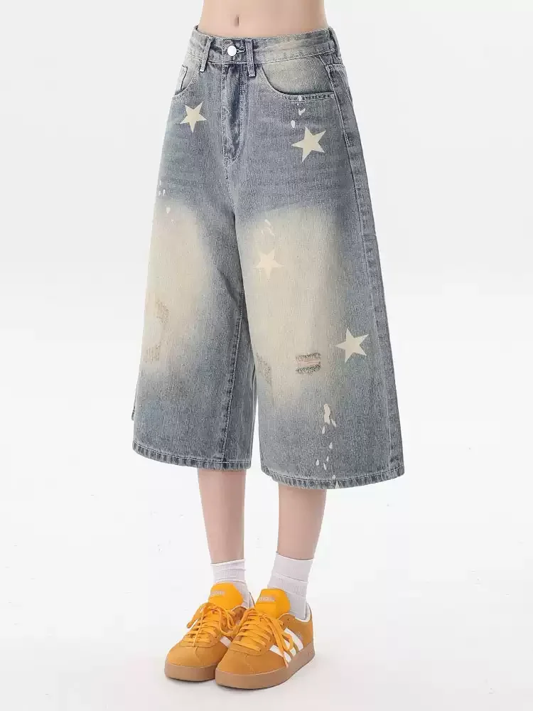 ショートパンツ Wai Kei Cutting washed denim bermuda pants 4BFK655 Designer fashion, Seoul-fully created | W Concept