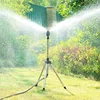 360-Degree Garden Automatic Rotating Sprinkler Stainless Steel Tripod Set Irrigation Stand Water Jet Garden Lawn Sprinkler Tool 4