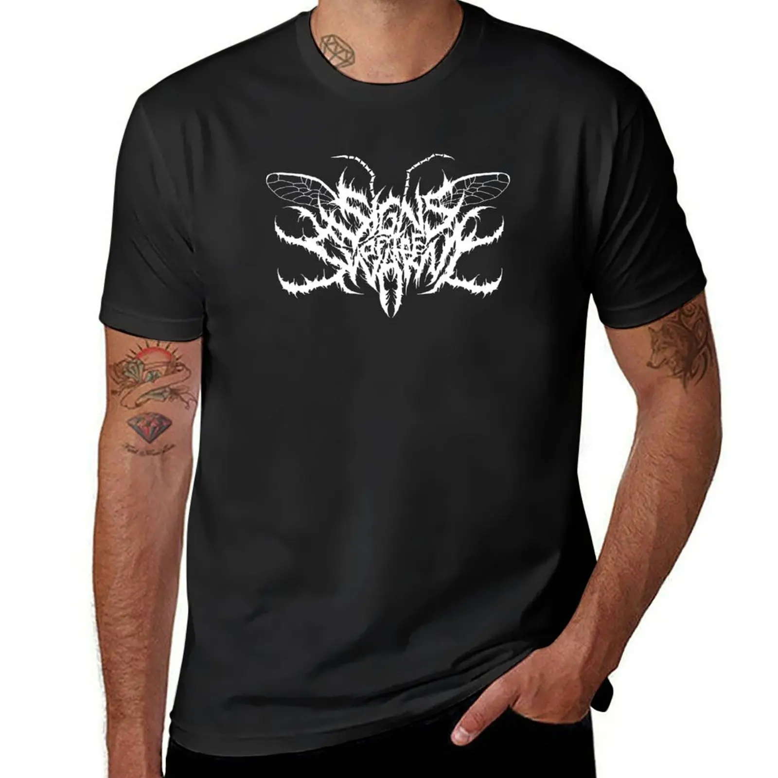 

SIGNS OF THE SWARM - BAND - WHITE T-Shirt graphics anime funnys clothes for men