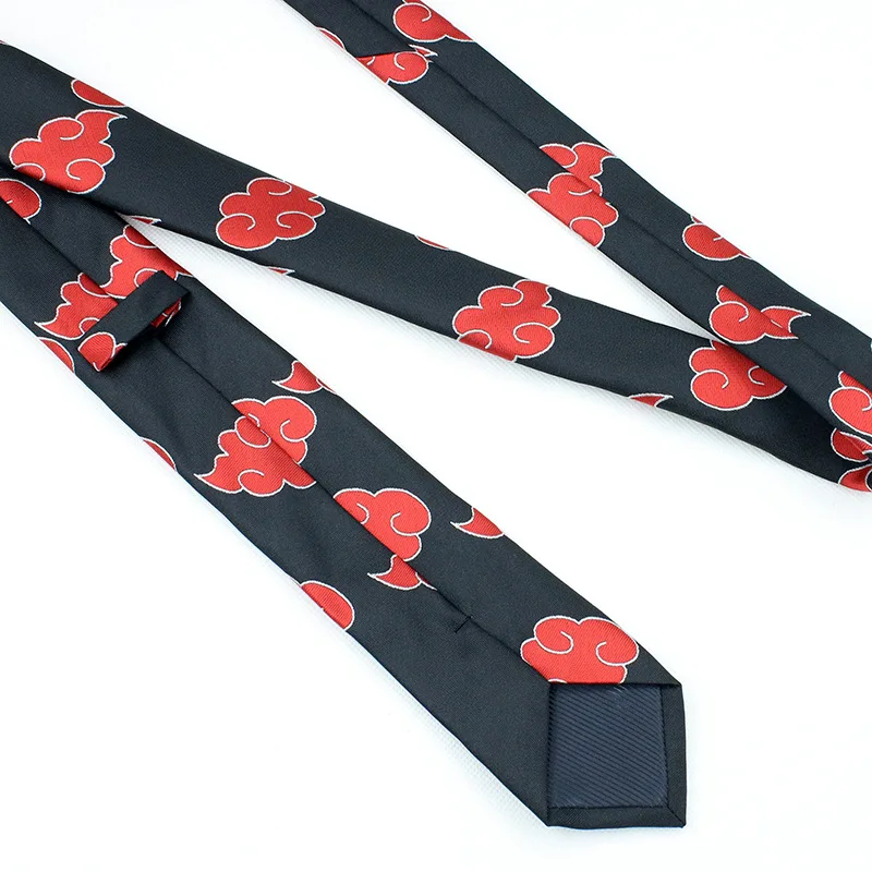 Naruto Akatsuki Anime Cosplay Laço, Nuvem Vermelha Necktie Prop