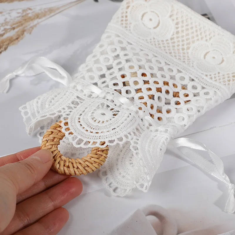 3–12 Stück weiße Spitzenbeutel mit Kordelzug, Schmuckverpackungsbeutel, Hochzeitsgeschenke für Gäste, Geburtstagsfeier, Weihnachten, Süßigkeiten-Geschenktüten – Detail 8