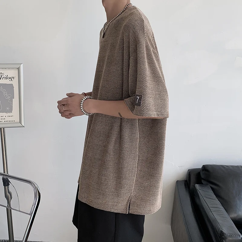 

Y2k корейские модные дизайнерские футболки, летние мужские футболки большого размера с вырезами, винтажные футболки в стиле Харадзюку