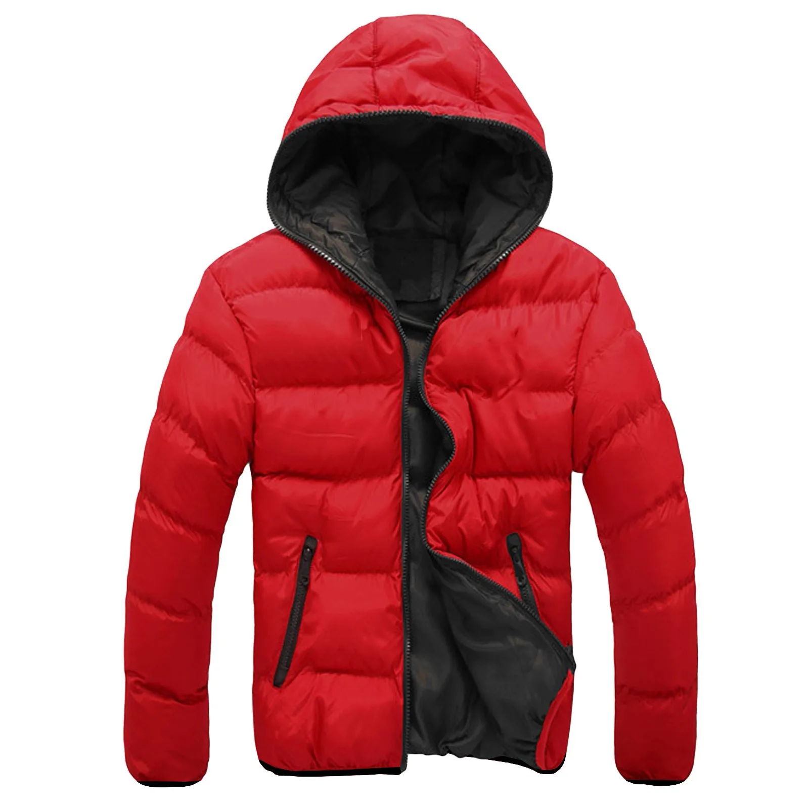 

Мужская приталенная куртка с капюшоном, теплая парка на молнии, с хлопковой подкладкой, верхняя одежда, 2023