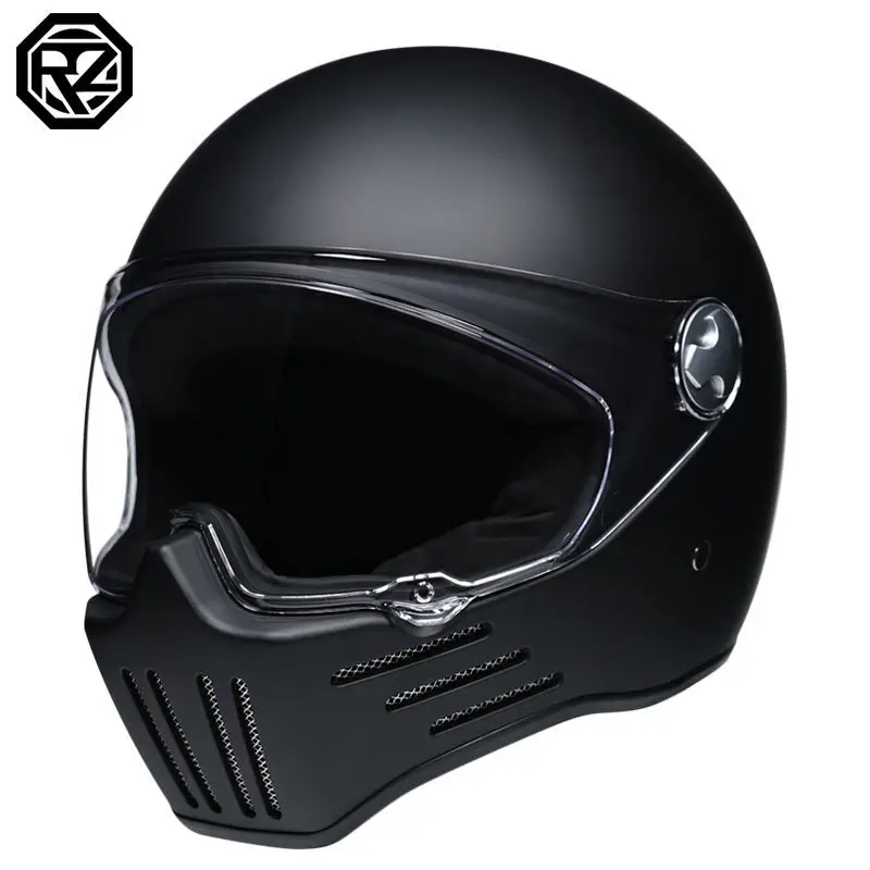 DOT Motorcross Motorcycle Vintage Helmet Moto Racing Ride Full Face Helmet Chopper Retro Helmet Riding Casco Moto All Seasons