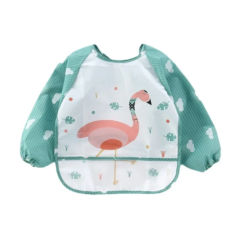 New Baby Mittens Waterproof Long Sleeve Striped Reversible Clothes Men Women's Children's Cartoon No Washable Collar Turn-Down