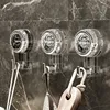 1pc Suction cup hook transparent and reusable heavy-duty vacuum suction cup hook glass Home kitchen supplies bathroom towel hook 1