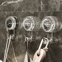 1pc Suction cup hook transparent and reusable heavy-duty vacuum suction cup hook glass Home kitchen supplies bathroom towel hook 1