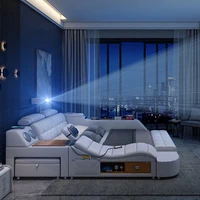 MINGDIBAO Tech Smart Кровать из натуральной кожи |   Многофункциональные кровати Ultimate |   Массажная кровать-татами с проектором |   Мягкая Кама