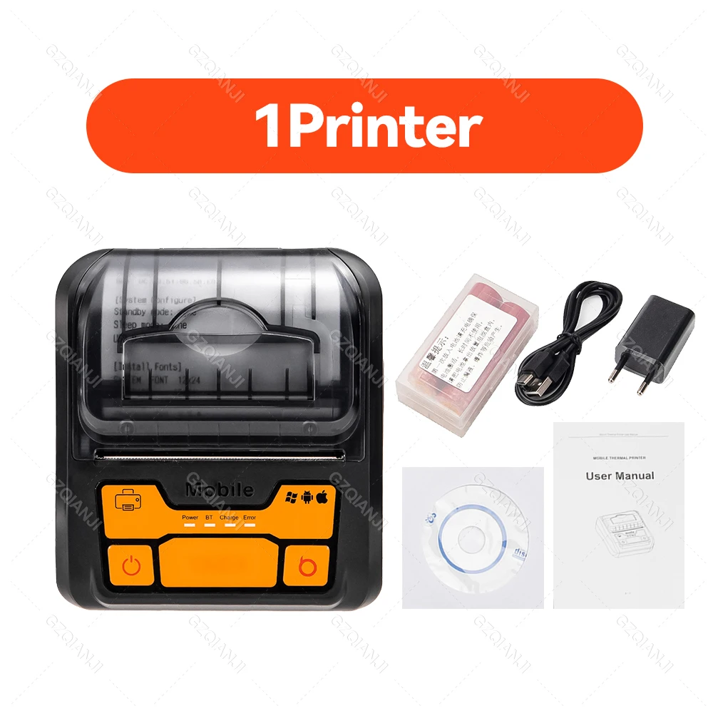 mini printer for iphone 3" 80mm Mini Thermal Receipt Printer Bluetooth Portable POS Bill Printer Maker Support PC Android IOS Paper Papeles USB mini printer sticker Printers