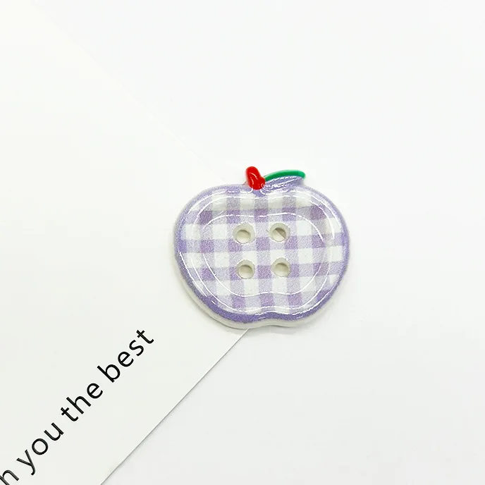 30er-Pack gemischte Knöpfe mit Karo- und Herzmuster – Verspielte 4-Loch-Designs mit Zahnrad- und Apfelmotiven für DIY-Kleidung, Schuhe und Haaraccessoires – Detail 16