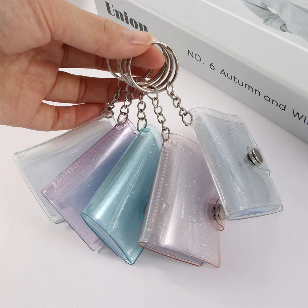 1 inch 2 inch Small Photo Album 16 Pockets Mini Photos Collect Book Keychain Card Bag Photocard Holder