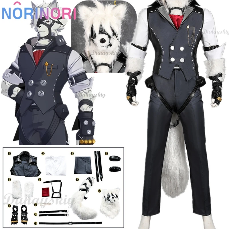 

Cos-Mart Game Zenless Zone Zero Von Lycaon Cosplay Costume Fashion Battle Uniforms Activity Party RolePlay Clothing Headwear