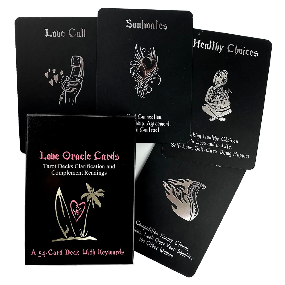 Island Time Love Oracle Cards Black Tarot Card Divination Board Game Party Deck 5