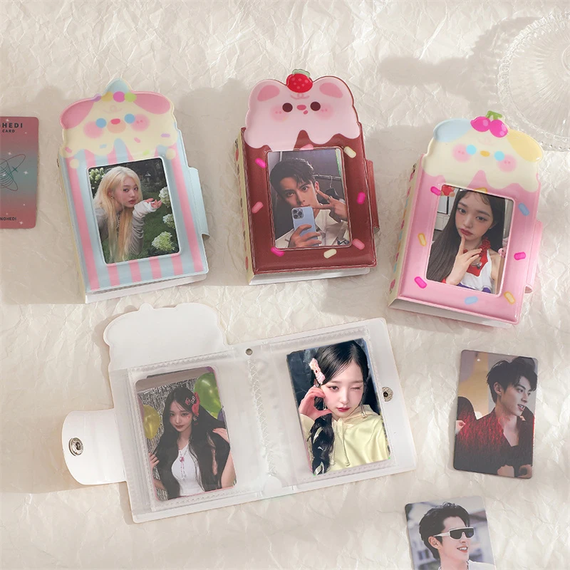 

Can hold 40pcs sheets KPOP three-inch album cake puppy one-gallery card book LOMO card organizer postcard protective sleeve