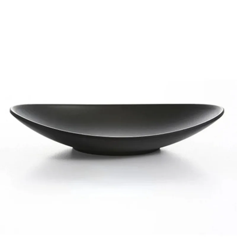 Dessert Plate Food Dishes Deep Oval Ingot Plate 1Pcs