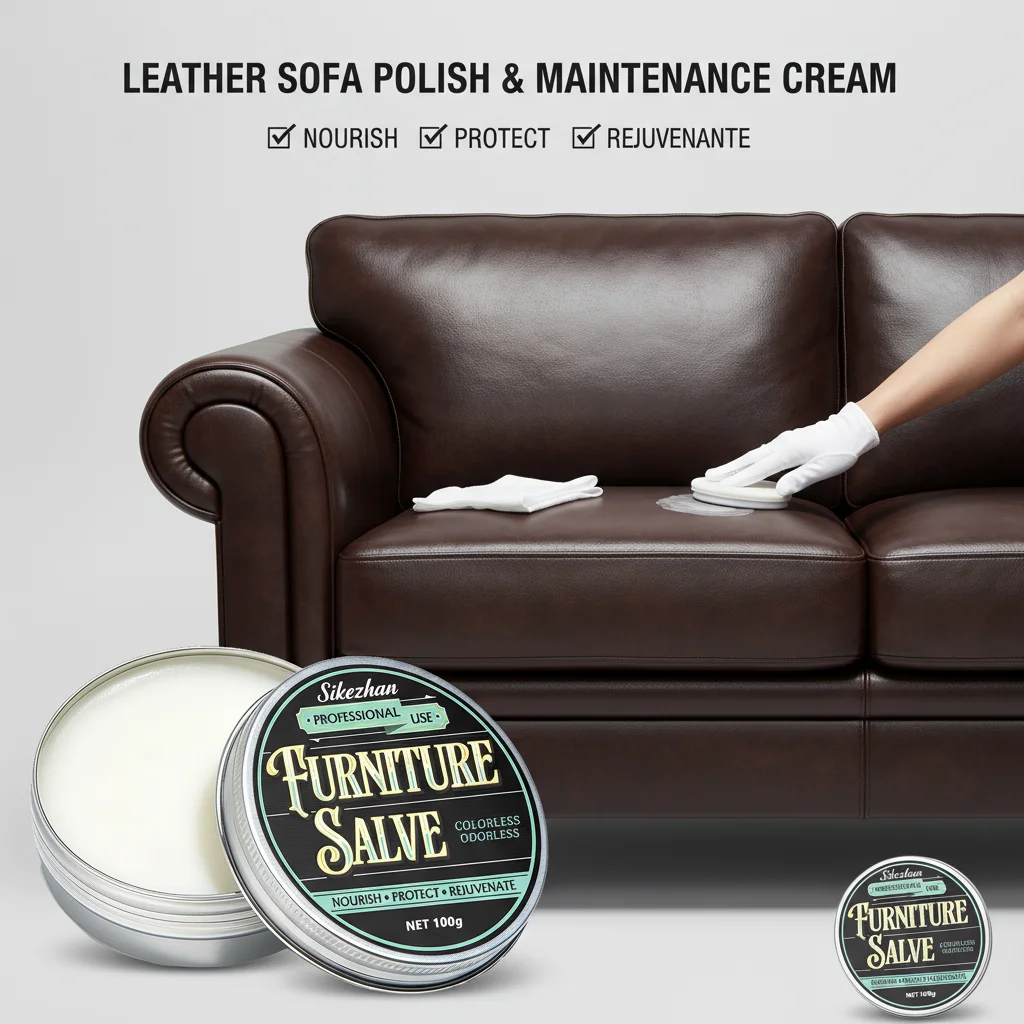 Premium Leather Polish – Restores Shine & Color, Quick Absorption, Long-Lasting Protection, 100/50g
