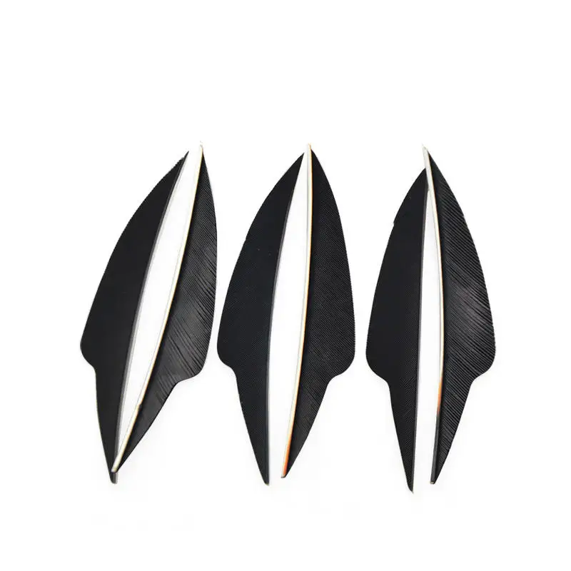 

4-дюймовый стрельба из лука Tyrkey, перо, правое крыло, настоящий натуральный травление, используемый на деревянной бамбуковой стреле, вал для стрел, аксессуары для охоты