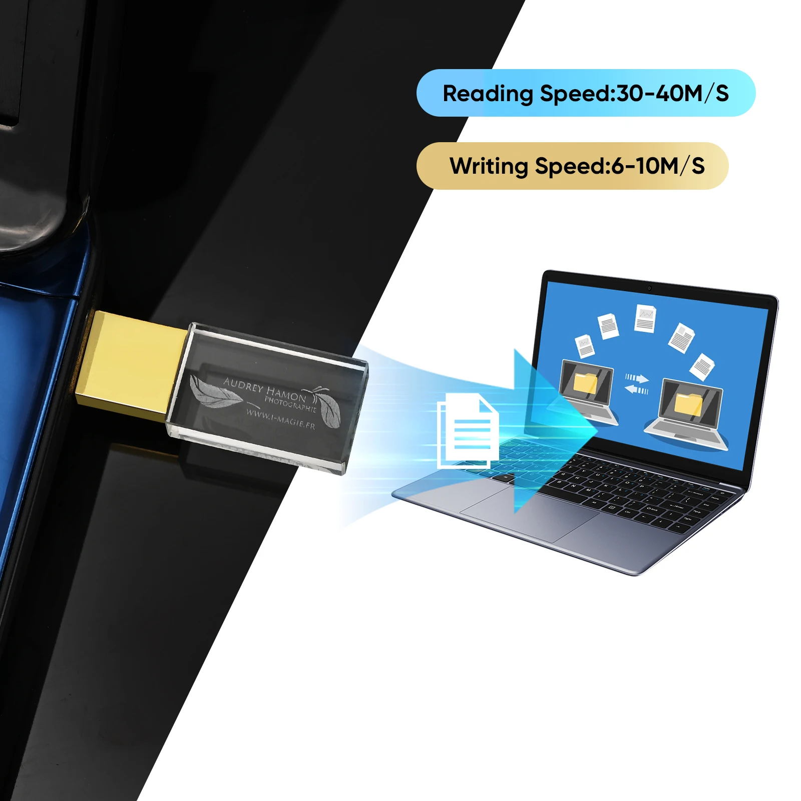 JASTER 투명 유리 USB 3.0, 자동차 로고 USB 펜 드라이브, USB 플래시 드라이브, 메모리 드라이브 스틱 펜, 자동차 선물, 4GB, 16GB, 32GB, 64GB