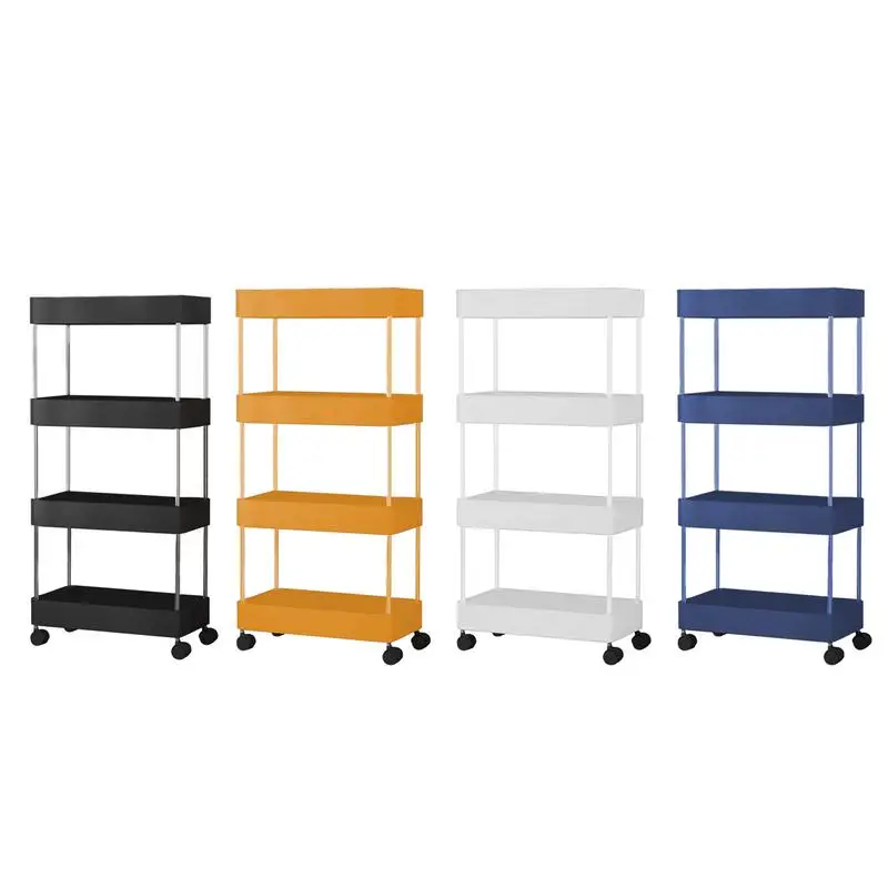 

Slim Storage Trolley Snack Cart Organizer With Wheels Shelf Movable Gap Storage Rack Multi purpose Storage Trolley For Kitchen