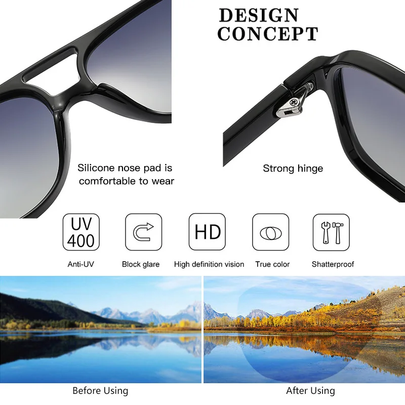 Vintage Large Frame Retro Polarized Sunglasses - Classic 90s Pilot Style UV400 Protection