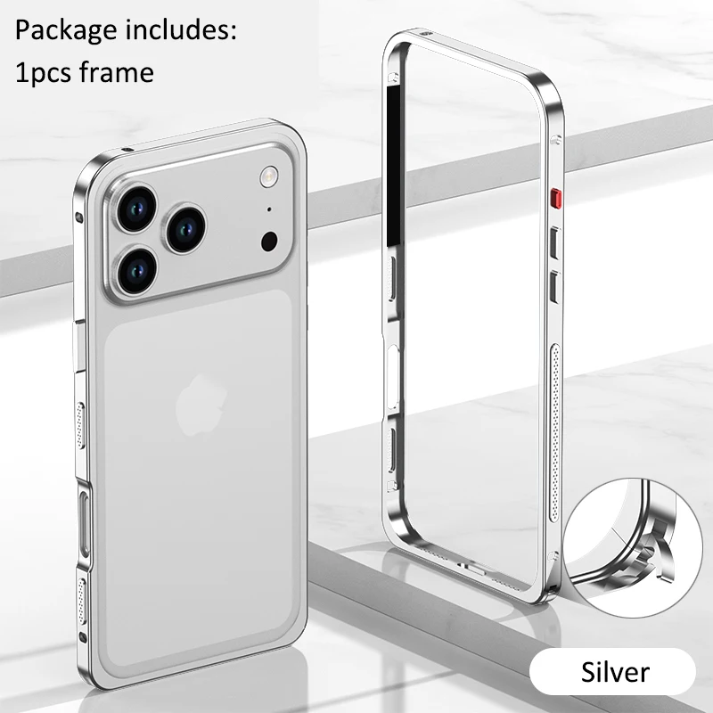 Premium Aluminium Alloy Metal Frame Bumper with Camera Protector Cap Cover