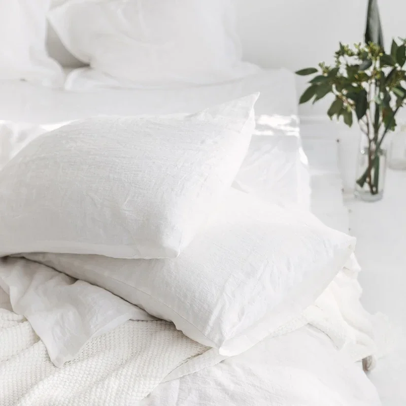 Elegant Pure Linen Throw Pillow Cover - Custom Size Envelope Euro Sham