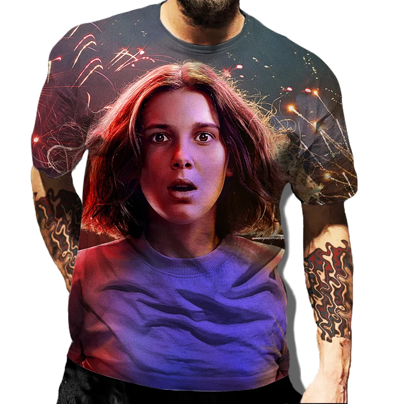 thumbnail image 1 of Tshirts for Men T-shirt Dropshipping Women Stranger Things Men's T-shirts Tshirt Cheapest Stuff Free Shipping Harajuku Anime, 1 of 4