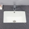 Bathroom Sink with Overflow Humanized Design Smooth Edges Build To Last Bathroom Sink for Bathrooms/Lavatories/Restrooms 6