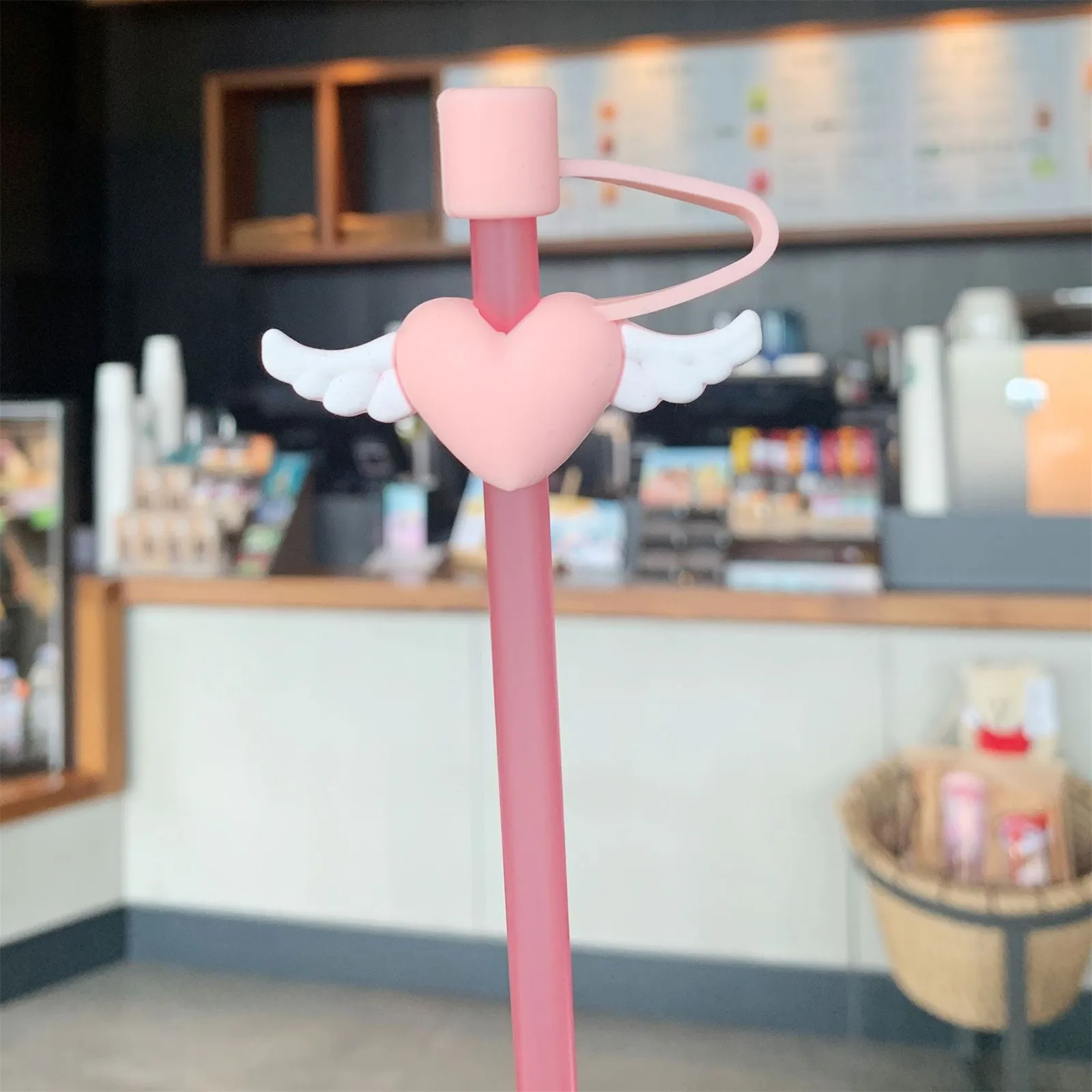 

Reusable Straw Tips Dust Toppers Covers Silicone Drinking Straw Cover Custom Cute Accessories Pink Tropical Party Decorations