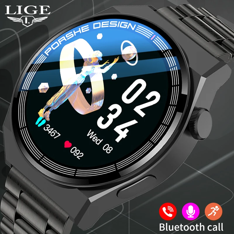 

Смарт-часы LIGE мужские/женские с сенсорным экраном и защитой класса IP67