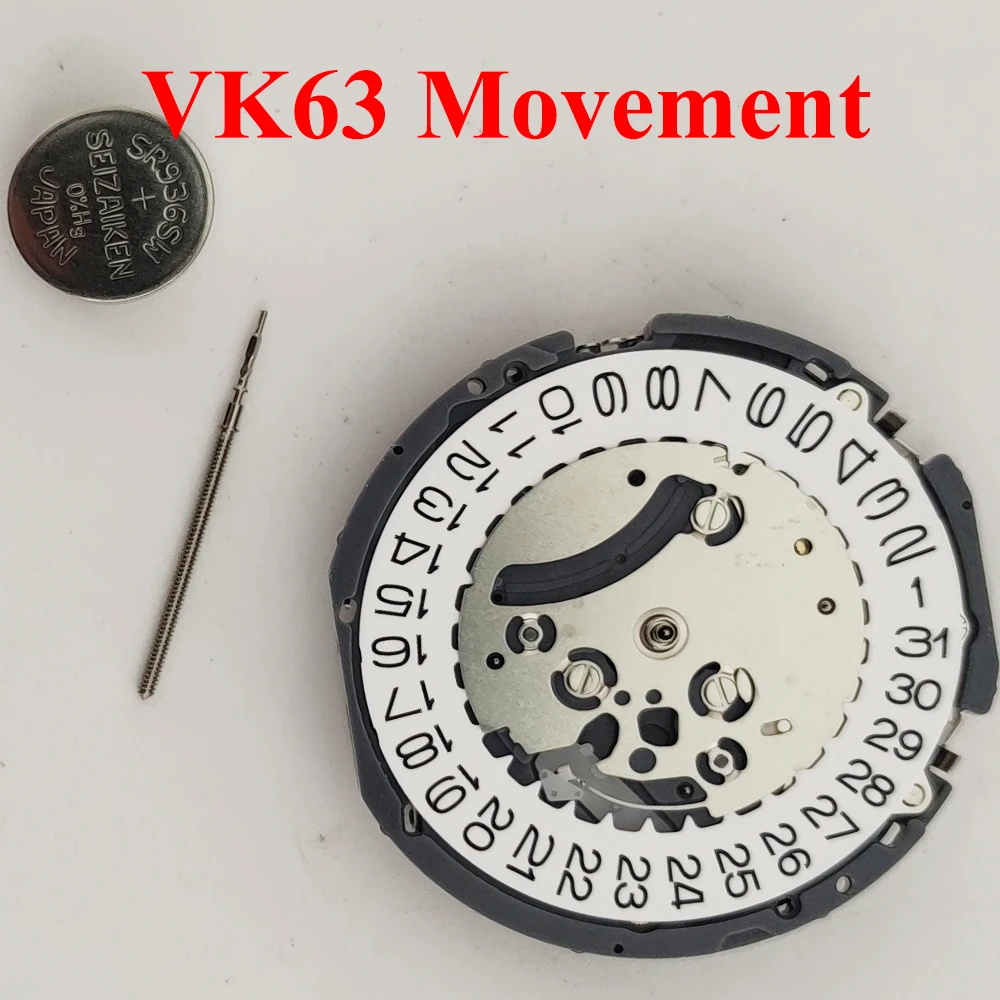 VK63 Quartz Watch Movement Date 3 o'clock Chronograph For VK63 Movement Watches Repair Tool quartz watch movement
