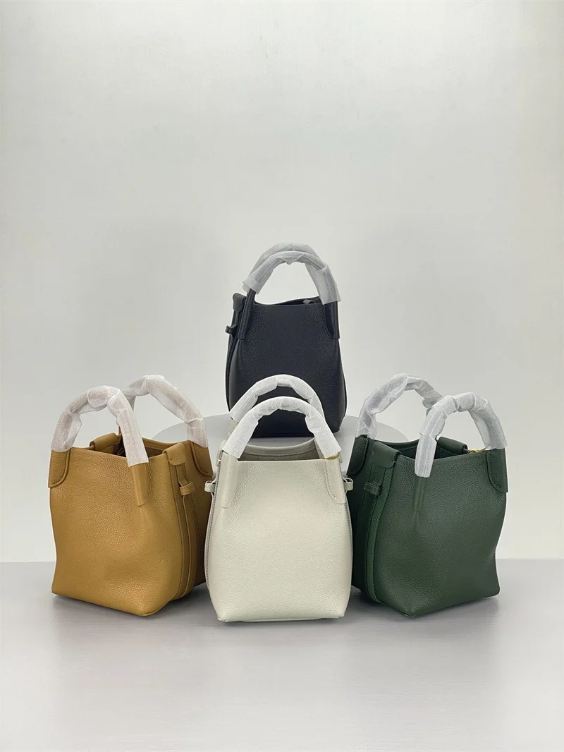 

4 Colors Women Logo Fashion Handbag Genuine Leather 2023 New Casual All-Match Ladies One Shoulder Crossbody Bag