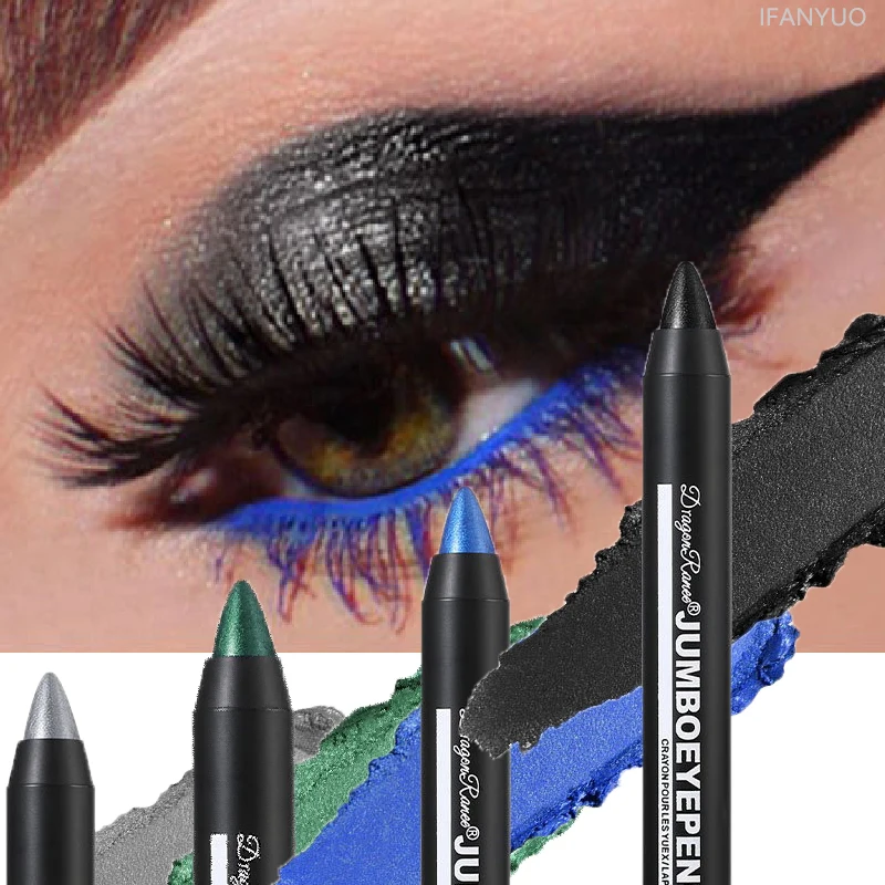 Eyeshadow Stick Metallic Glitter Eyeshadow Stick Smoky Dark Green Eye Shadow Pencil Waterproof Pearlescent Highlighter Eyeliner Pencil Cosmetics