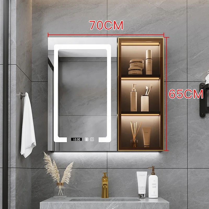 Safe Package Size Stainless Sheet Frame Bathroom With Led Mirror Medicine Cabinet