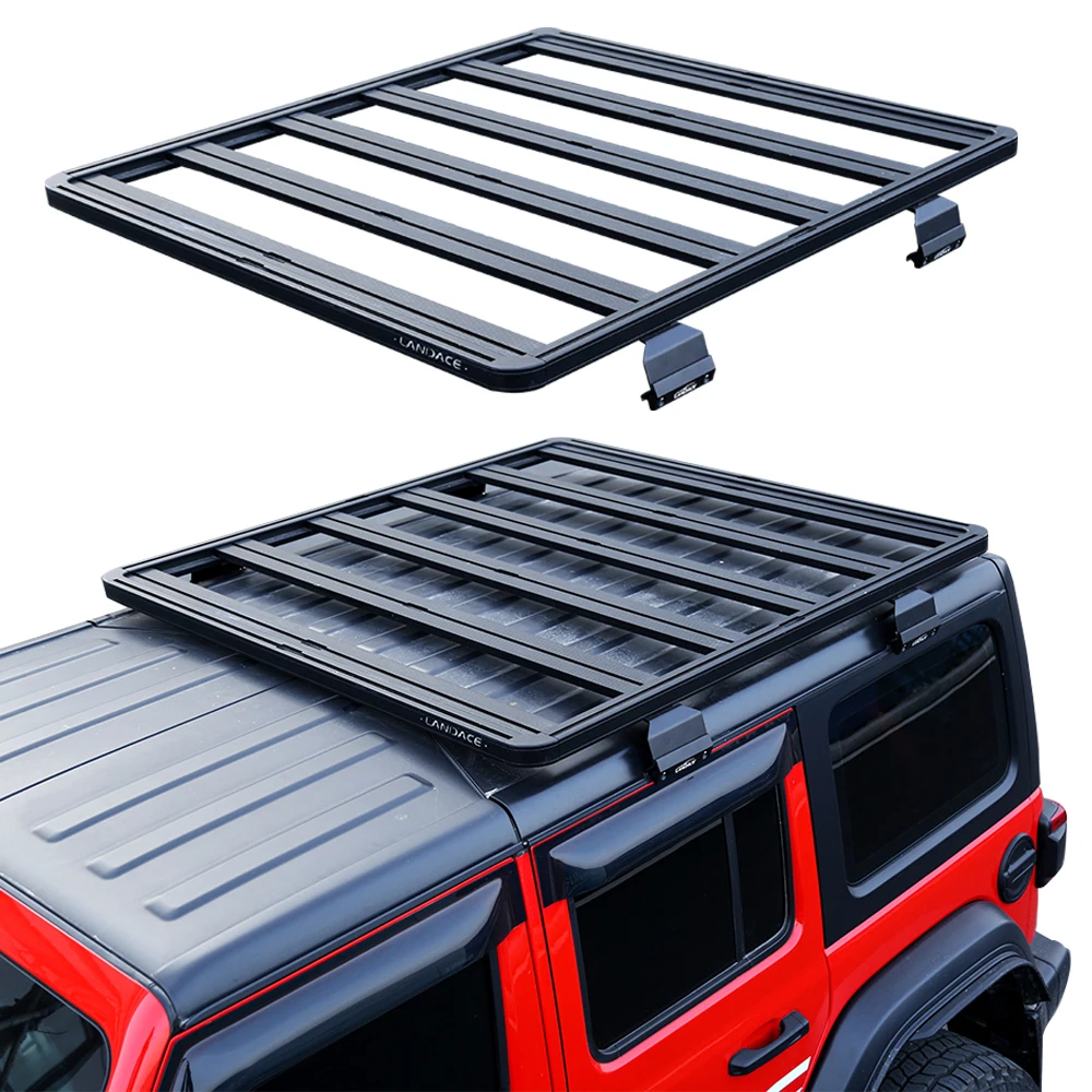 

4X4 JL Car Accessories Aluminum Alloy Luggage Carrier Low Profile Platform Wrangler Rubicon Car Roof Racks for Jeep