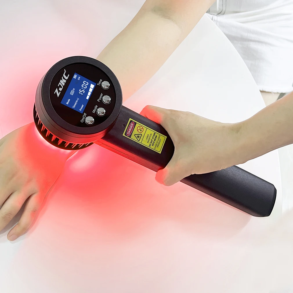 

ZJKC Therapeutic Low level Cold Laser Pain Therapy Device 3W 5W 8W 808nm 650nm Pulse Continuous Modes for Home or Clinic Use