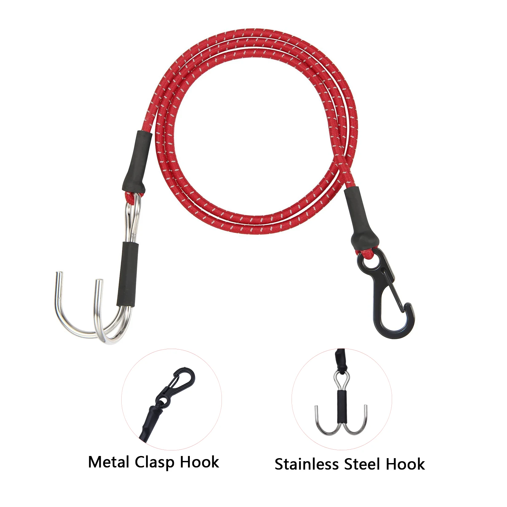 1/10 Kinetic Winch Strap Escape Elastic Rope Rescue Trailer Hook For Axial SCX10 I II III TRX4 Element D90 Extension RC Crawler 3