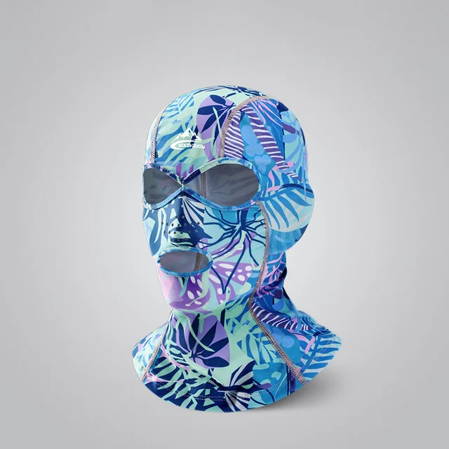 Swimming Diving Facekini UV Sun Protection Full Face Mask Head Neck Cover Face Elastic Swim Cap for Skiing Diving Sports Wear 13