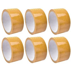 Transparent Waterproof Tape Roll, Durable PP Material for Office and Packaging, Writable Surface (6 - Rolls)